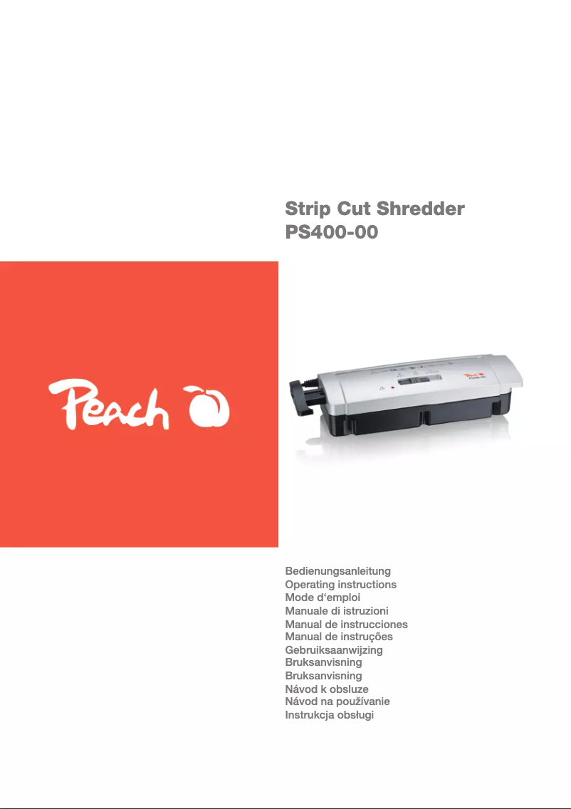 Page 1 de la notice Manuel utilisateur Peach PS400-00