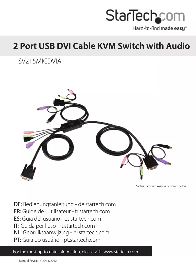 Page n°1 - Manuel utilisateur StarTech.com SV215MICDVIA
