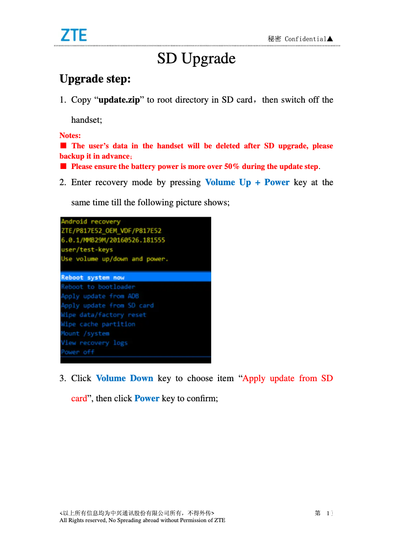 Page 1 de la notice Manuel utilisateur ZTE Blade A512