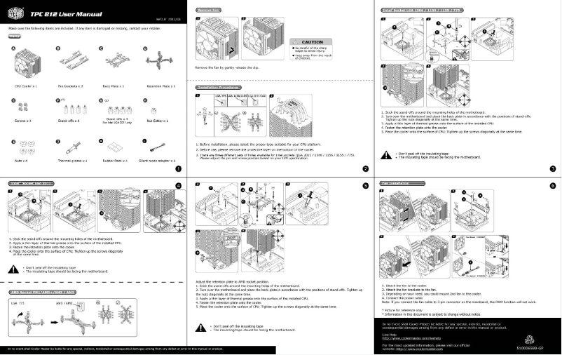 Page n°1 - Manuel utilisateur Cooler Master TPC-812