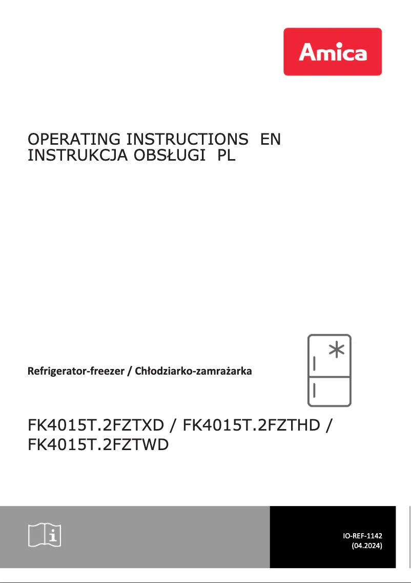 Page 1 de la notice Manuel utilisateur Amica FK4015T.2FZTXD