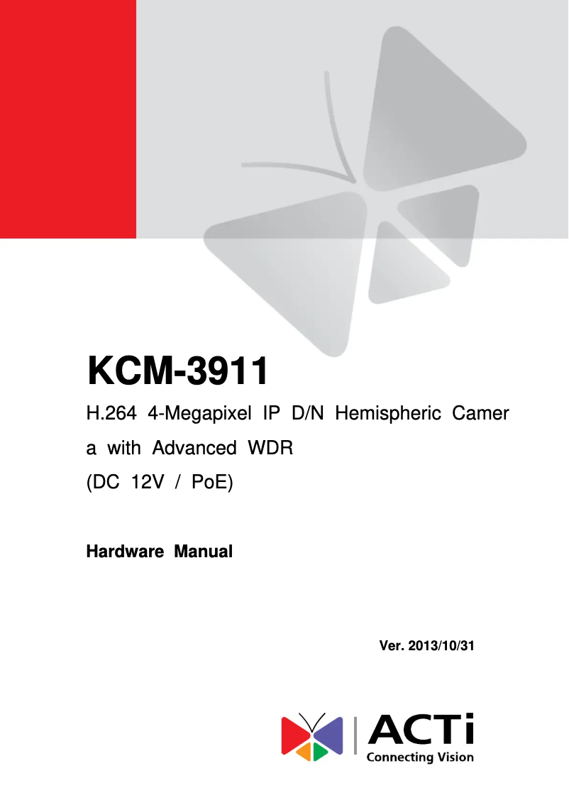 Página 1 del manual Manual de usuario ACTi KCM-3911