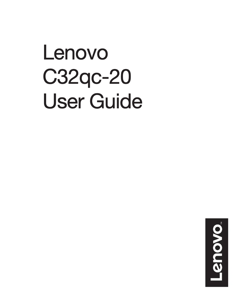Page n°1 - Manuel utilisateur Lenovo C32qc-20