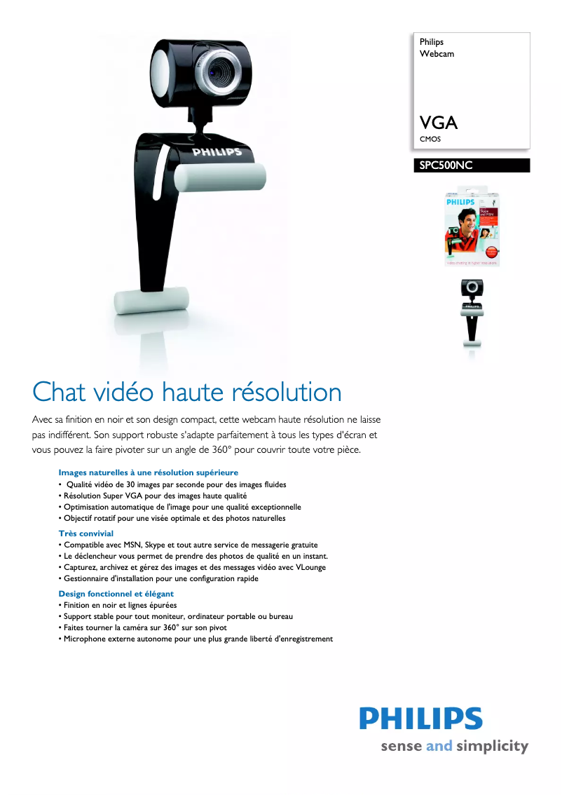 Image de la première page du manuel de l'appareil SPC500NC