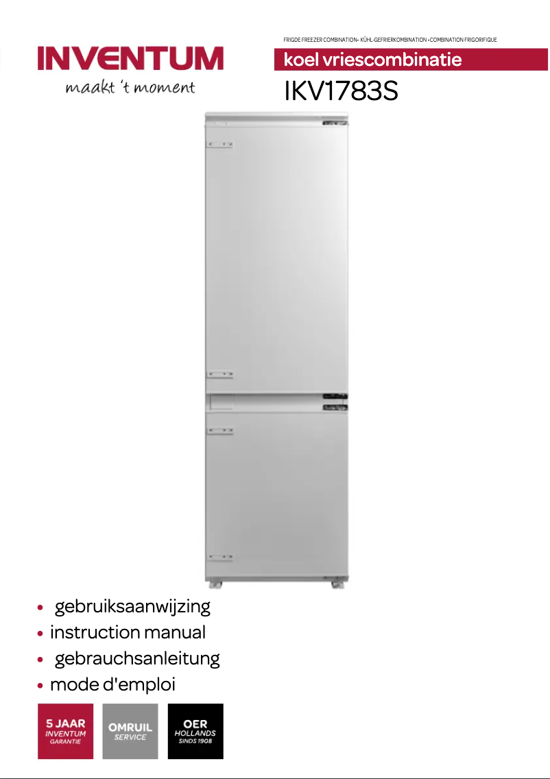 Page 1 de la notice Manuel utilisateur Inventum IKV1783S