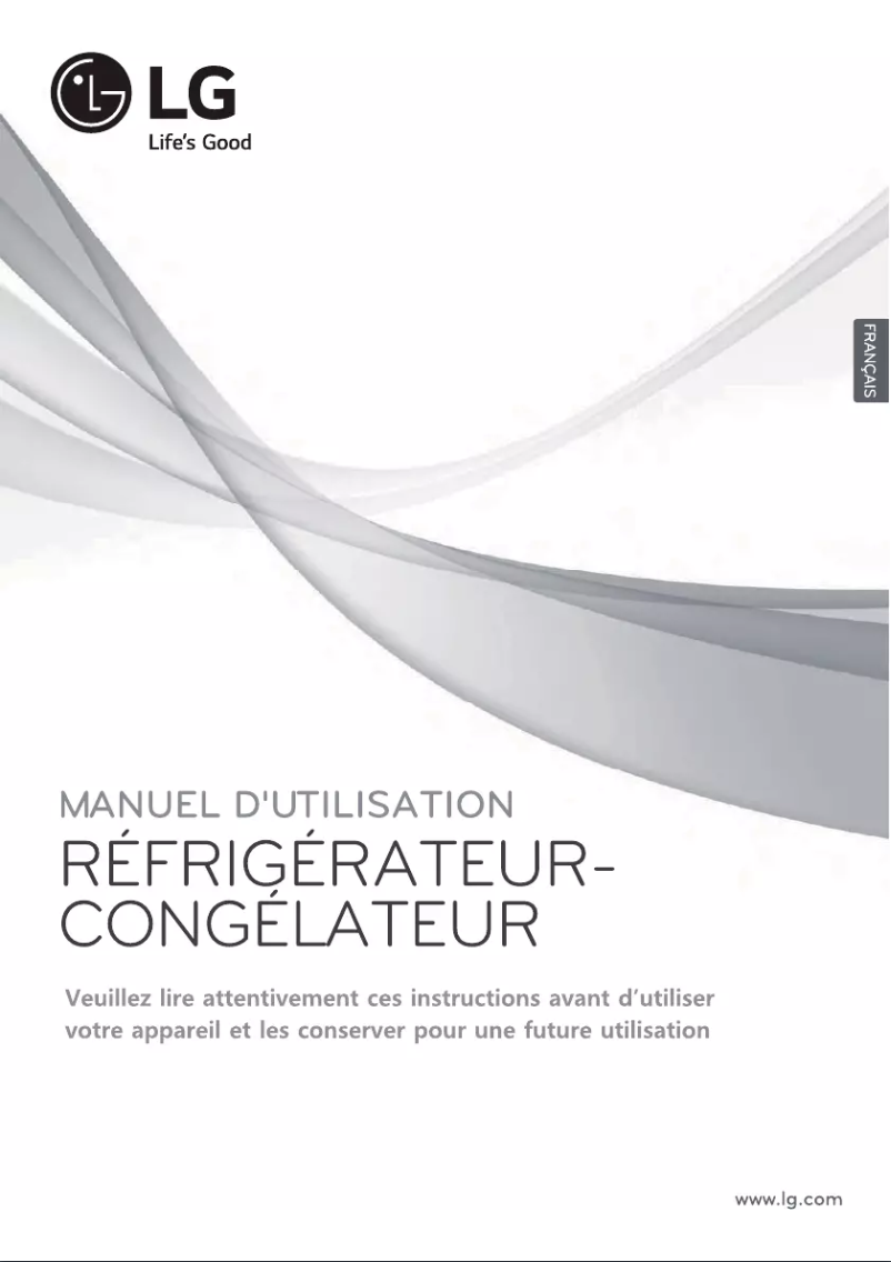 Page 1 de la notice Manuel utilisateur LG GR-B629ELQN