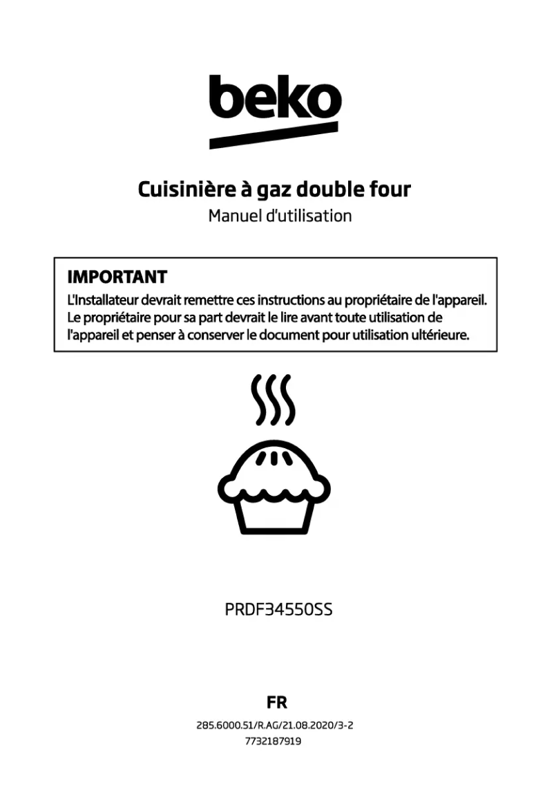 Image de la première page du manuel de l'appareil PRDF34550SS