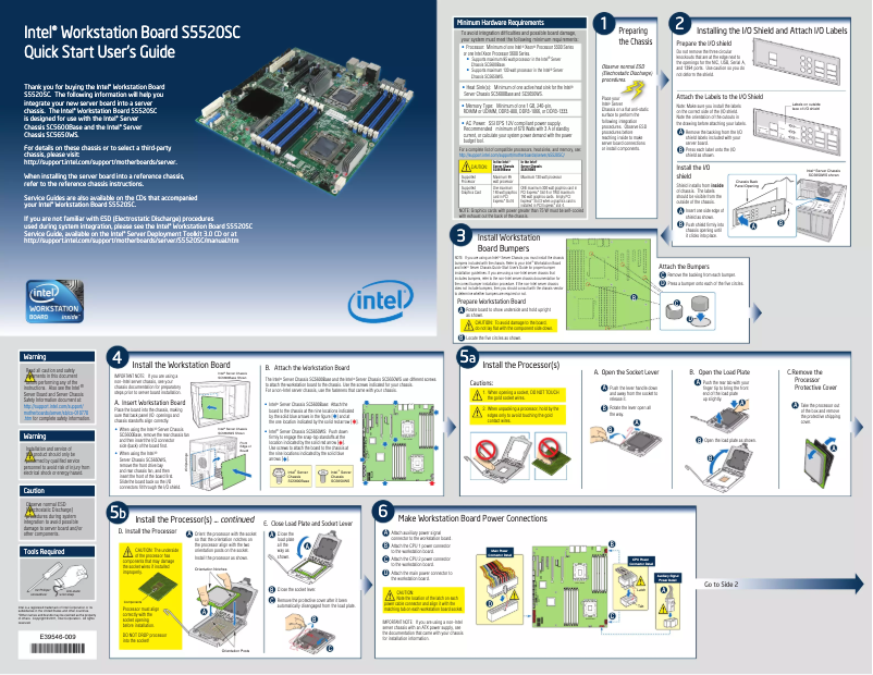 Page n°1 - Manuel utilisateur Intel S5520SC