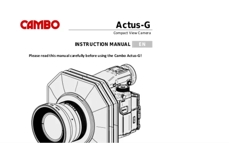 Page n°1 - Manuel utilisateur Cambo Actus-GFX