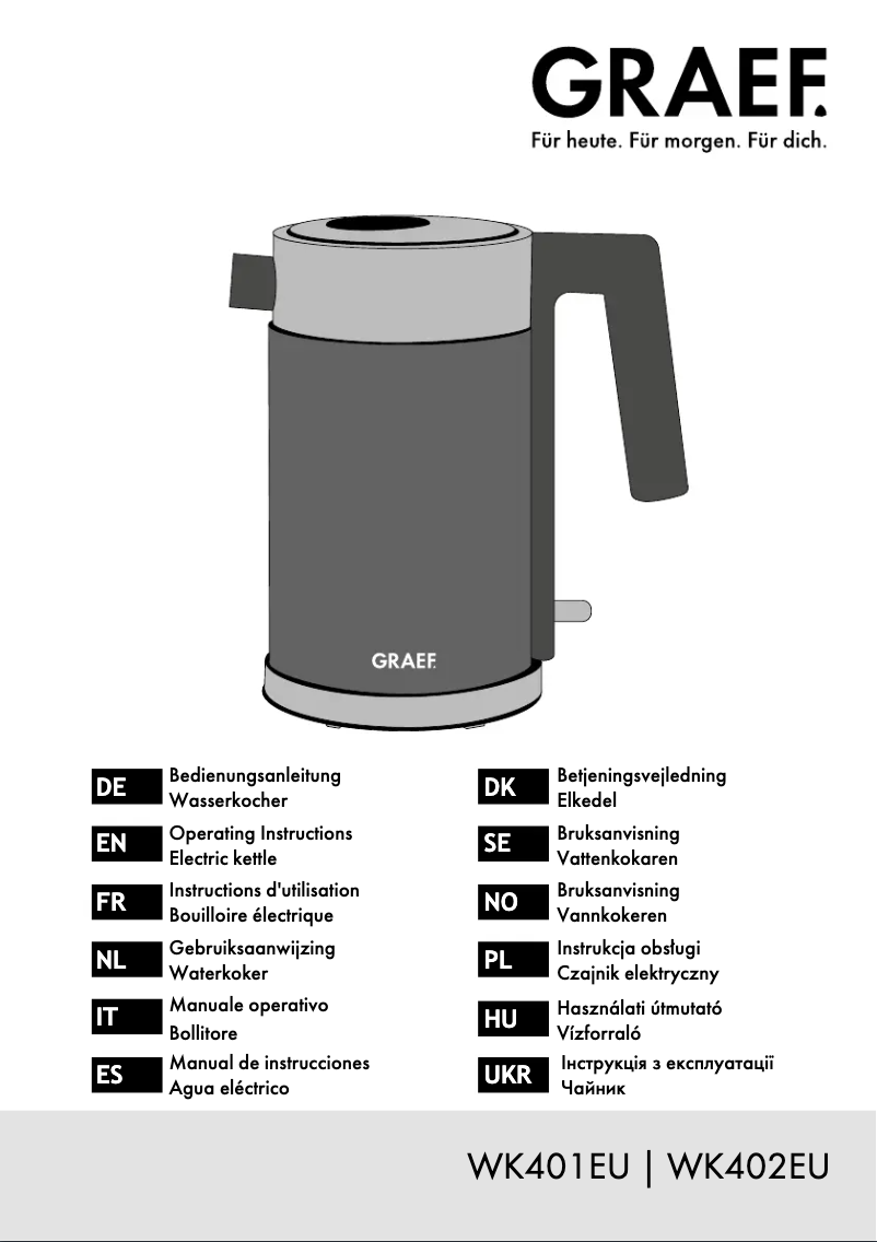 Page n°1 - Manuel utilisateur Graef WK 401