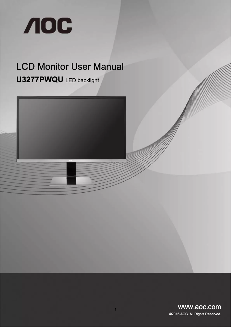 Image de la première page du manuel de l'appareil U3277PWQU