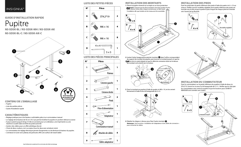 Image de la première page du manuel de l'appareil NS-SDSK-MH