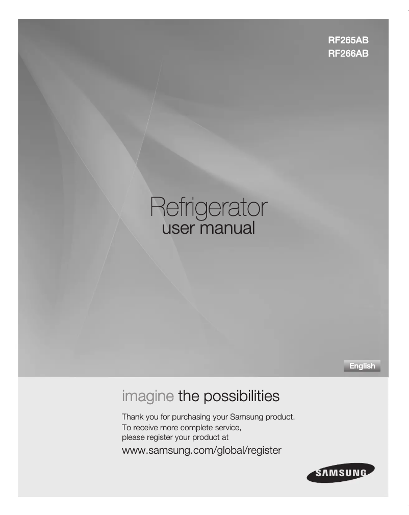 Page 1 de la notice Manuel utilisateur Samsung RF265ABBP