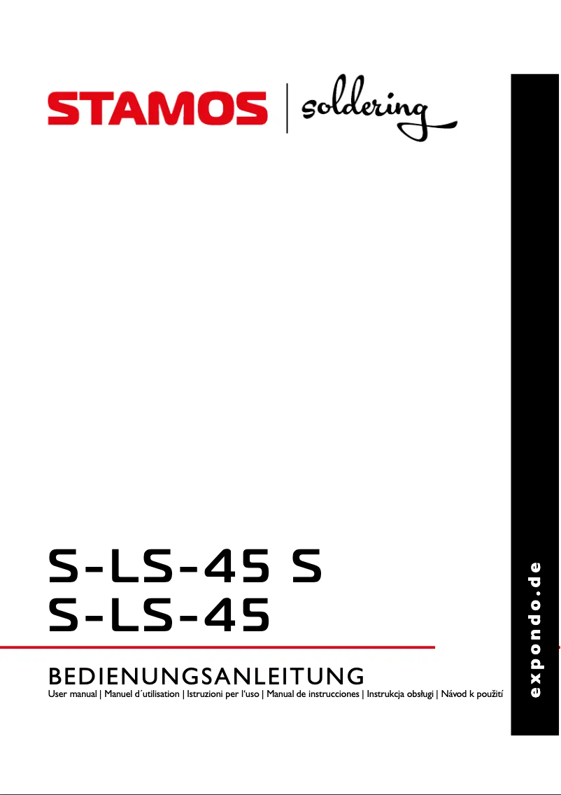 Page n°1 - Manuel utilisateur Stamos S-LS-45 S