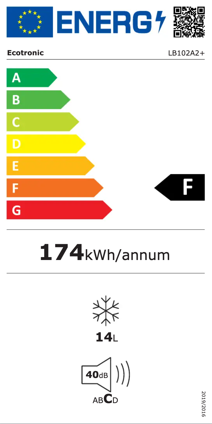 Page n°1 - Label énergétique Cylinda MK2000PH