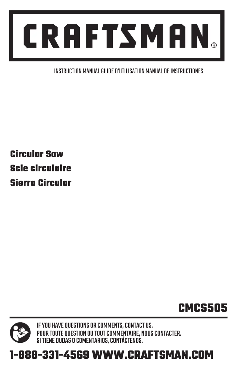 Page 1 de la notice Manuel utilisateur Craftsman CMCS505