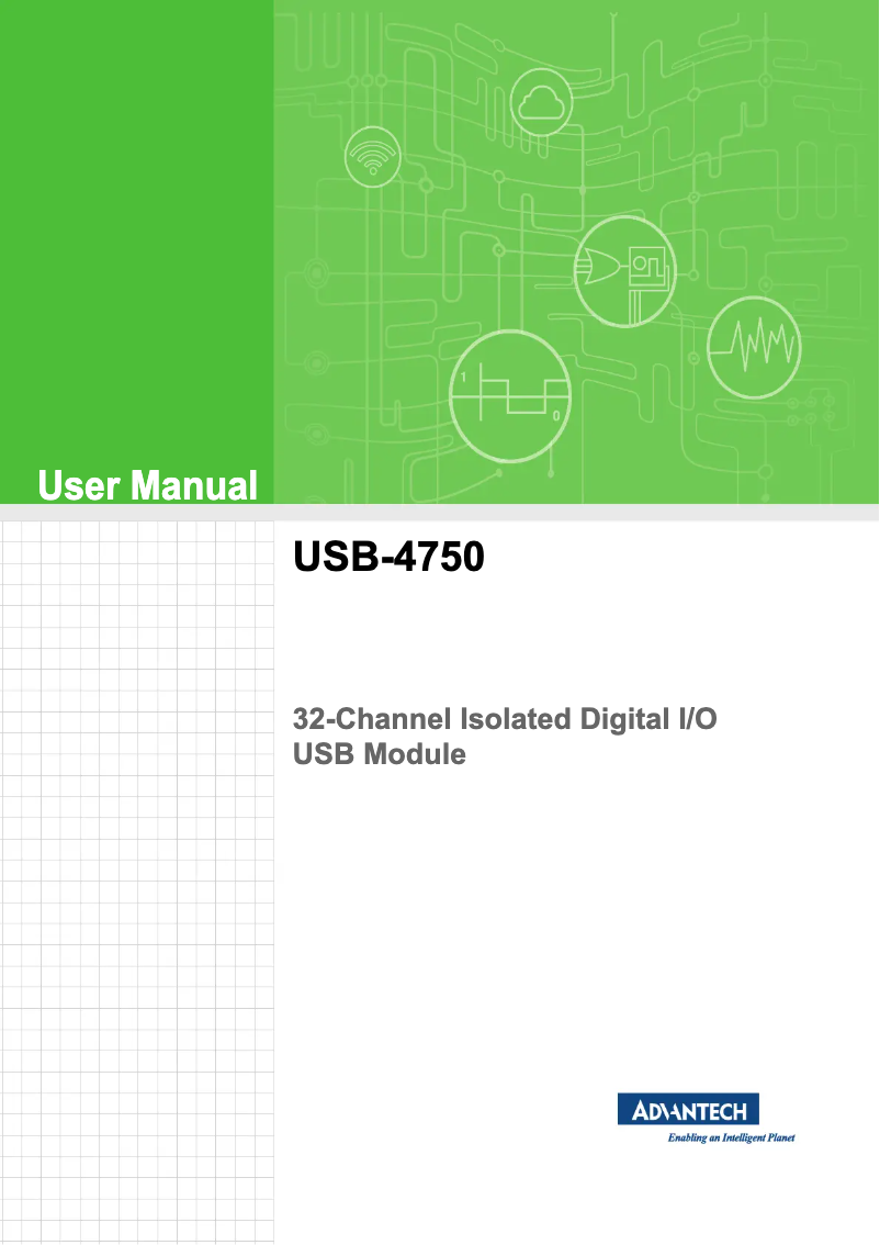 Página 1 del manual Manual de usuario Advantech USB-4750-CE