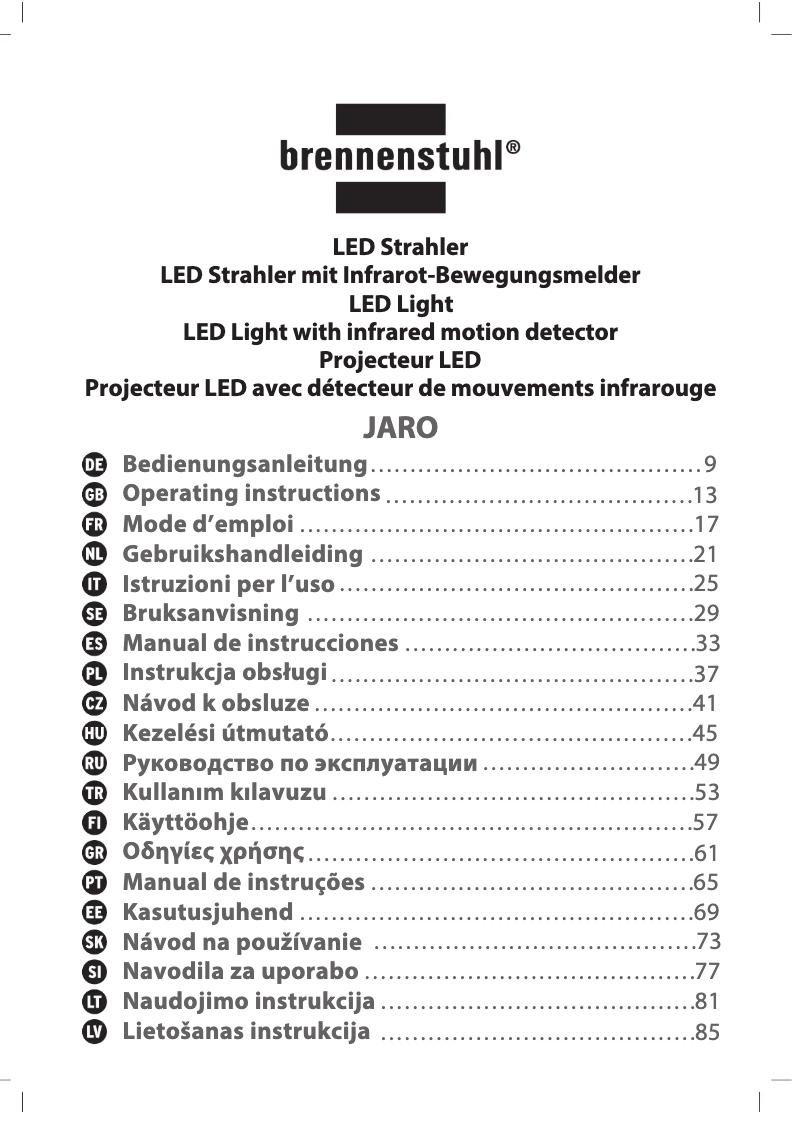 Página 1 del manual Manual de usuario Brennenstuhl JARO 2050 P