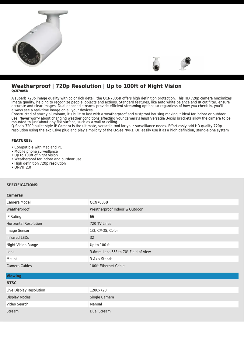 Image de la première page du manuel de l'appareil QCN7005B