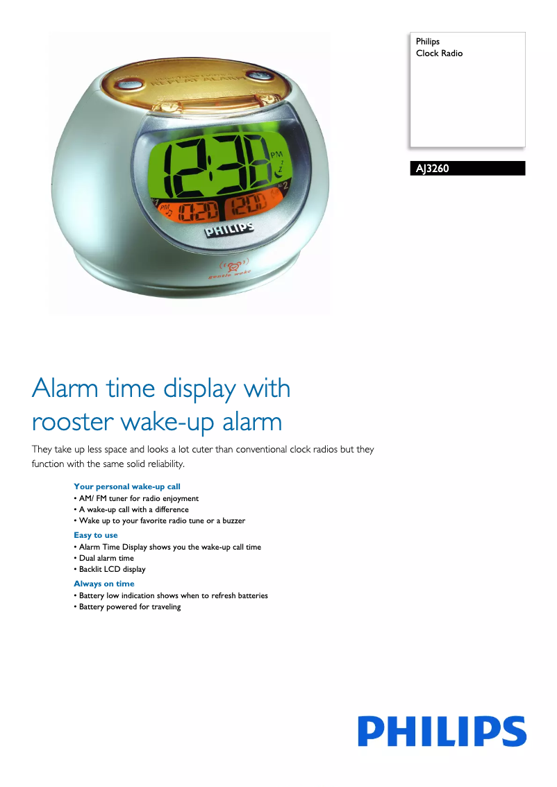 Page n°1 - Brochure Philips AJ3260