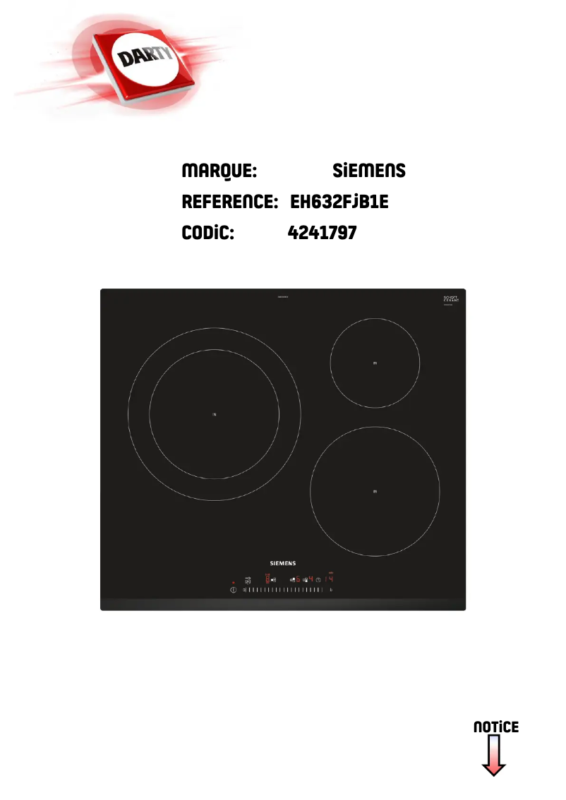 Page n°1 - Manuel utilisateur Siemens EH631FJB1E