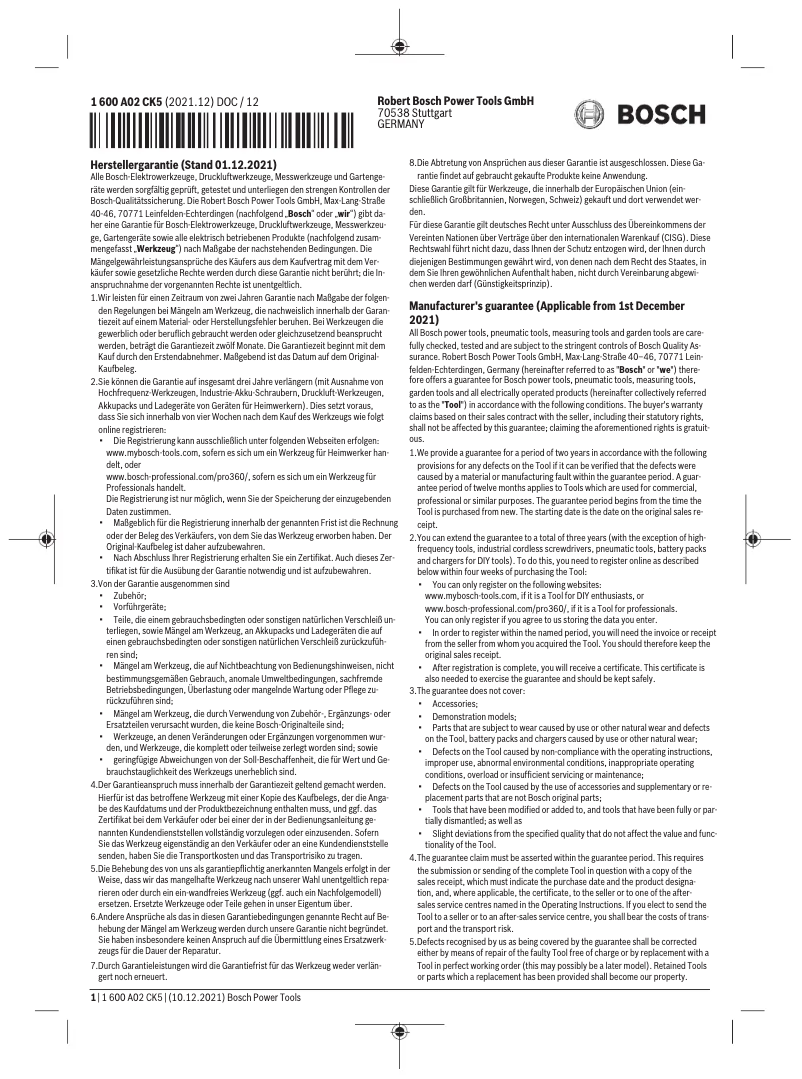 Imagen de la primera página del manual del dispositivo GST 183-LI Professional