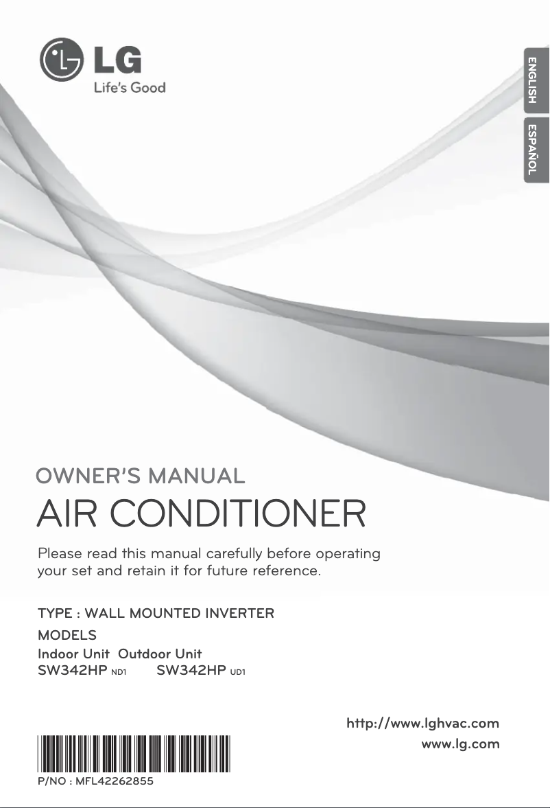 Page 1 de la notice Manuel utilisateur LG SW342HP