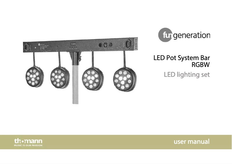 Image de la première page du manuel de l'appareil Pot System Bar 48 x 1W