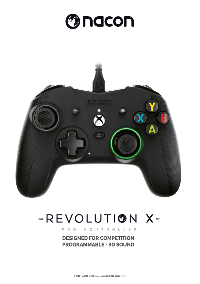 Image de la première page du manuel de l'appareil Revolution X Pro Controller