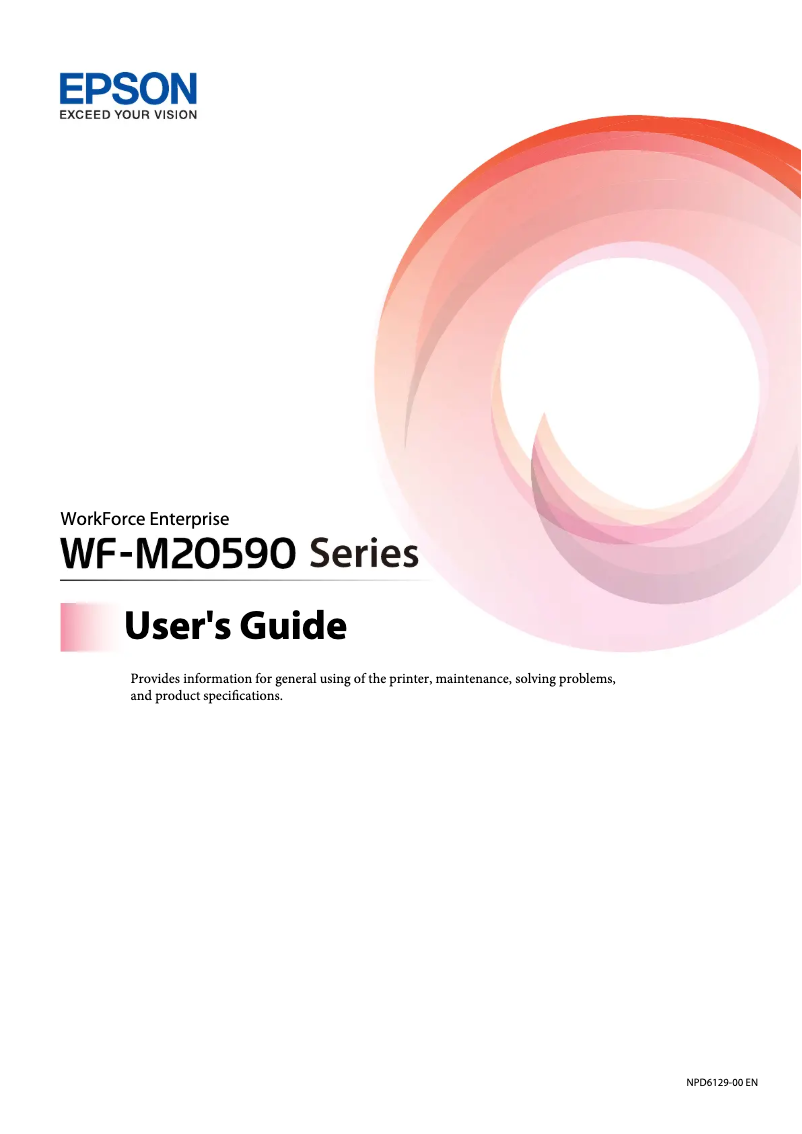 Page 1 de la notice Manuel utilisateur Epson WorkForce Enterprise WF-M20590D4TW