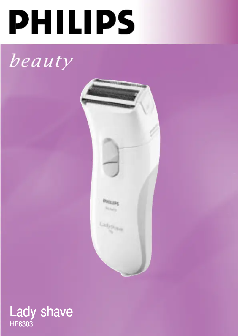Page n°1 - Manuel utilisateur Philips Ladyshave HP6303