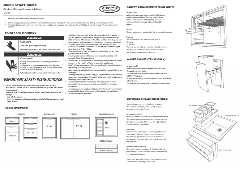 Page 1 de la notice Manuel utilisateur DCS DP1-42