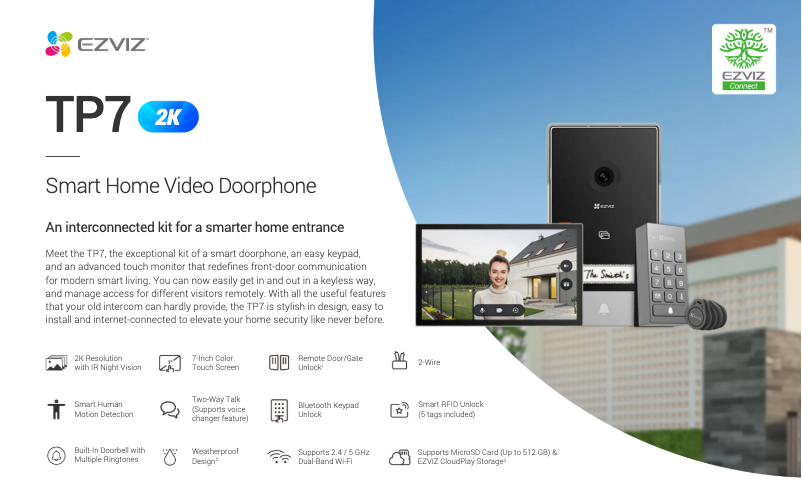 Page n°1 - Fiche technique EZVIZ TP7