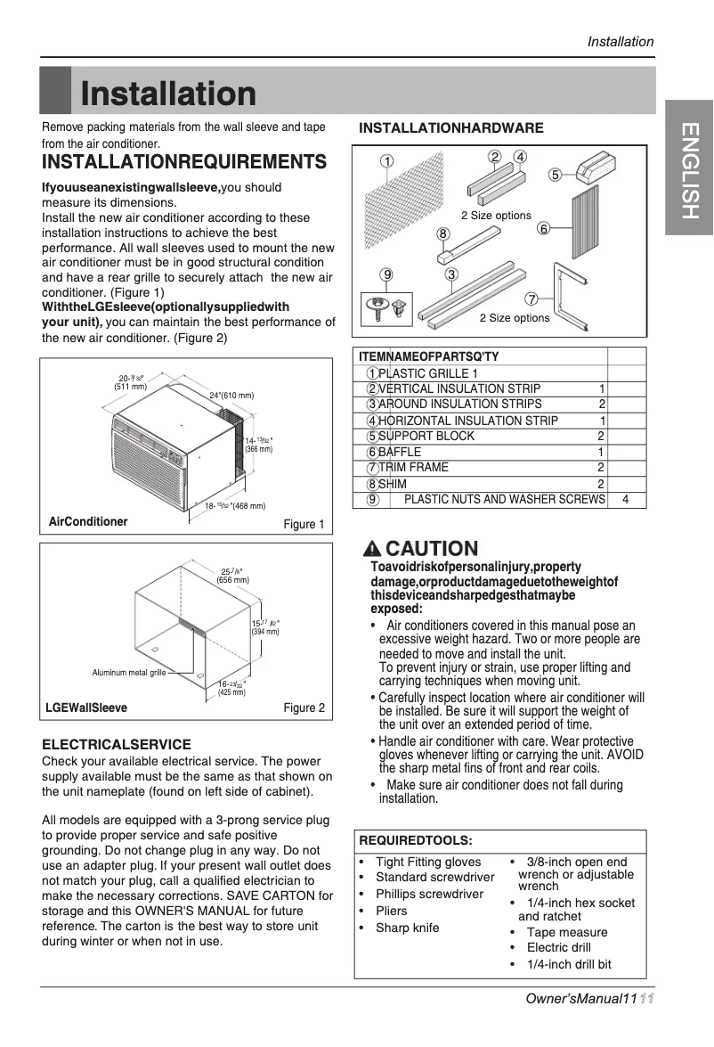 Page 1 de la notice Guide d'installation LG LT1036CER