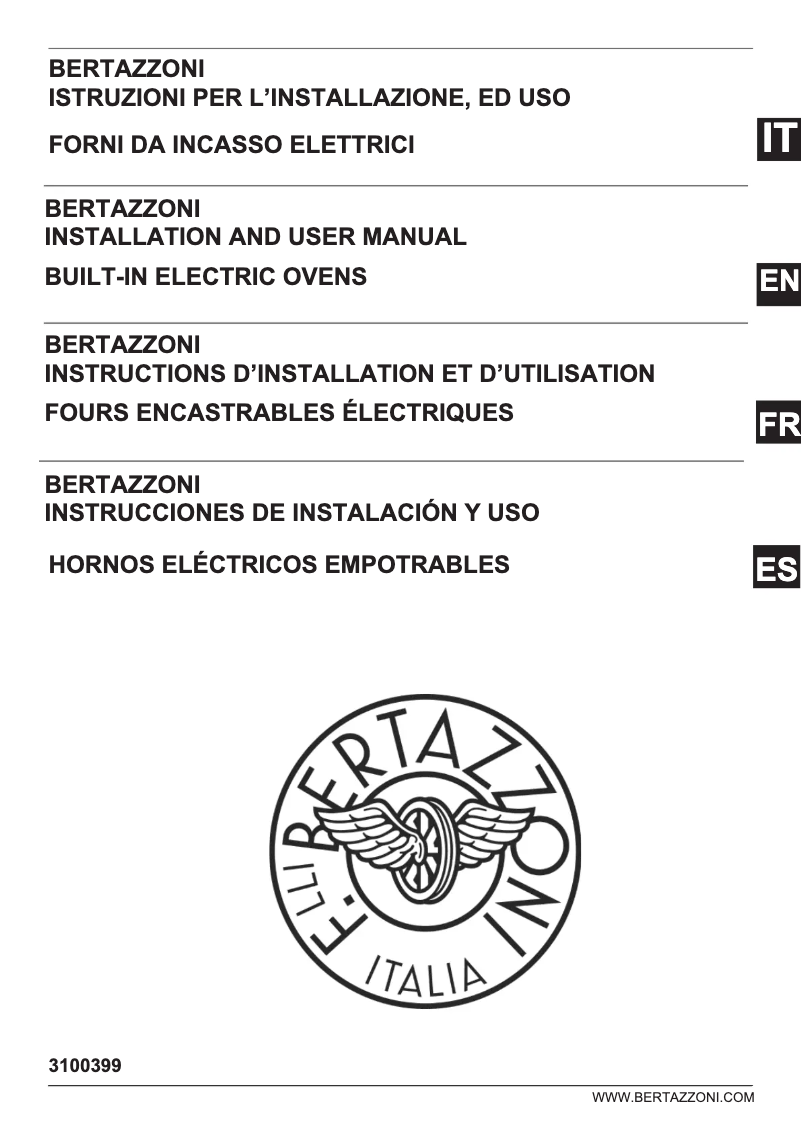 Página 1 del manual Guía de instalación Bertazzoni FMOD6093ESB1