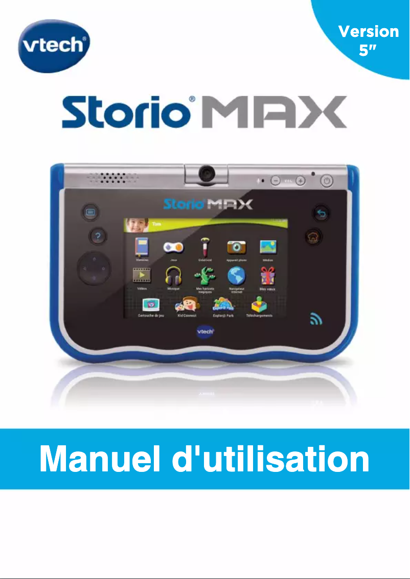 Página 1 del manual Manual de usuario Vtech Storio MAX 5'' Bleue