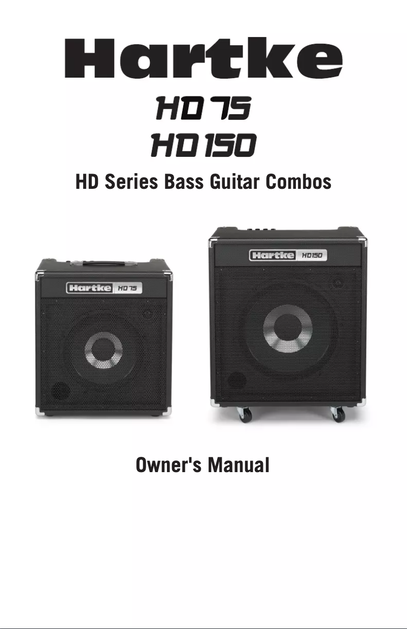 Page 1 de la notice Manuel utilisateur Hartke HD150
