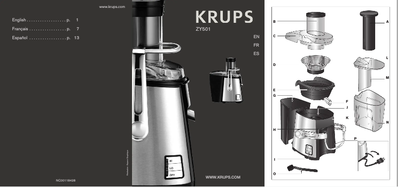 Image de la première page du manuel de l'appareil ZY501