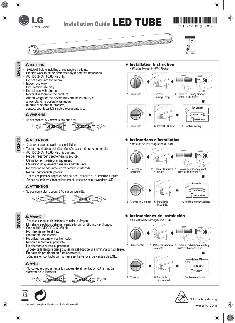Página 1 del manual Manual de usuario LG T4B22BD5FEA