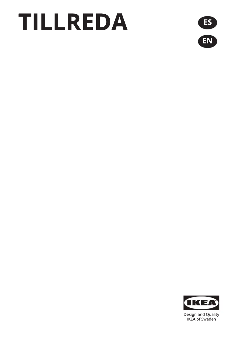 Page 1 de la notice Manuel utilisateur Ikea TILLREDA 605.537.00