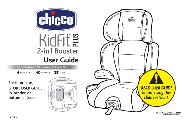 Page 1 de la notice Manuel utilisateur Chicco KidFit Plus