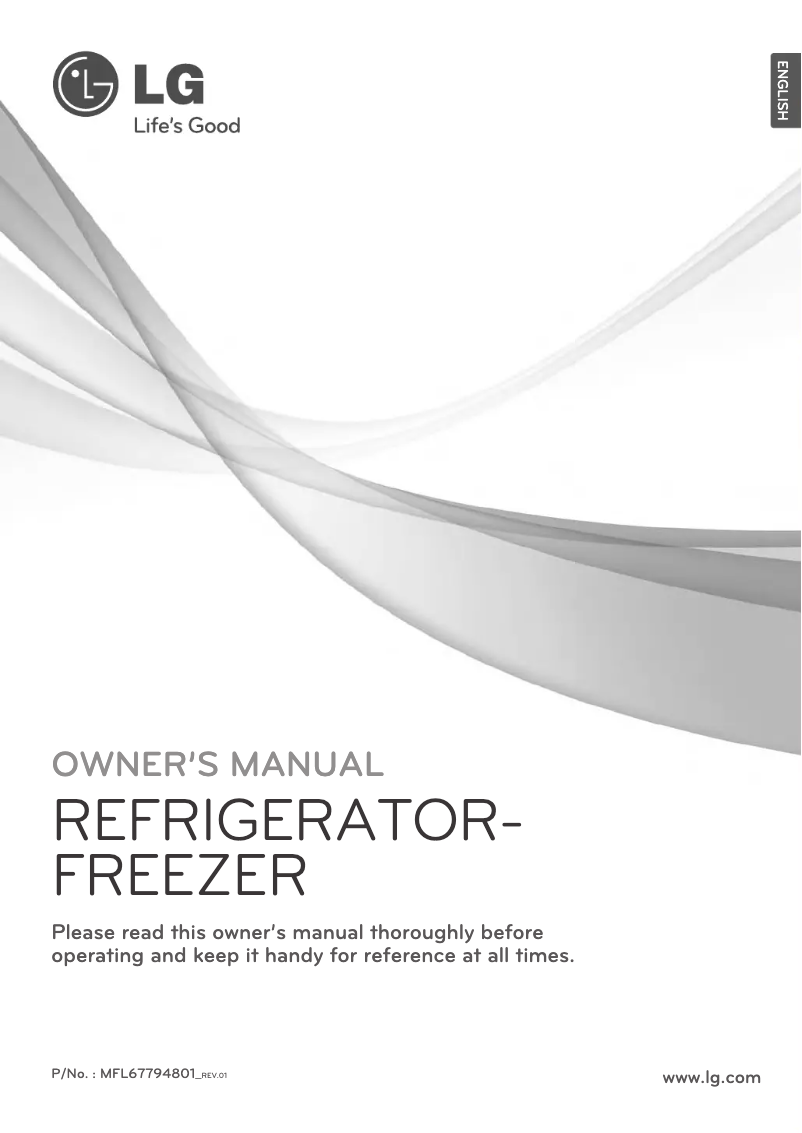 Page 1 de la notice Manuel utilisateur LG GBF539WBQWB