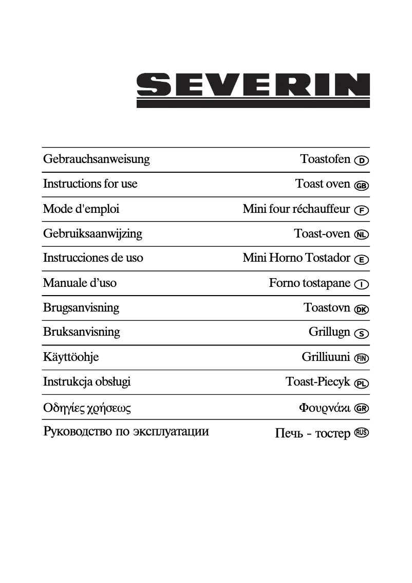 Page n°1 - Manuel utilisateur Severin TO 2020