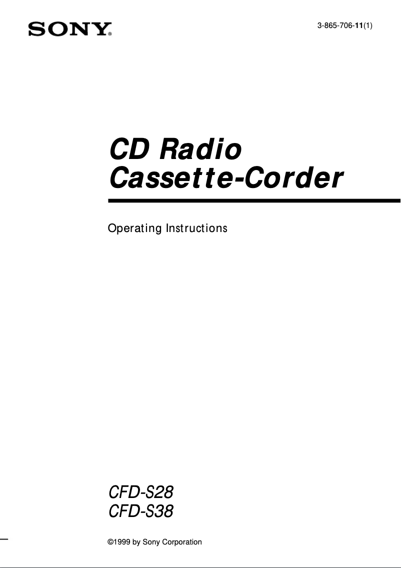 Image de la première page du manuel de l'appareil CFD-S28