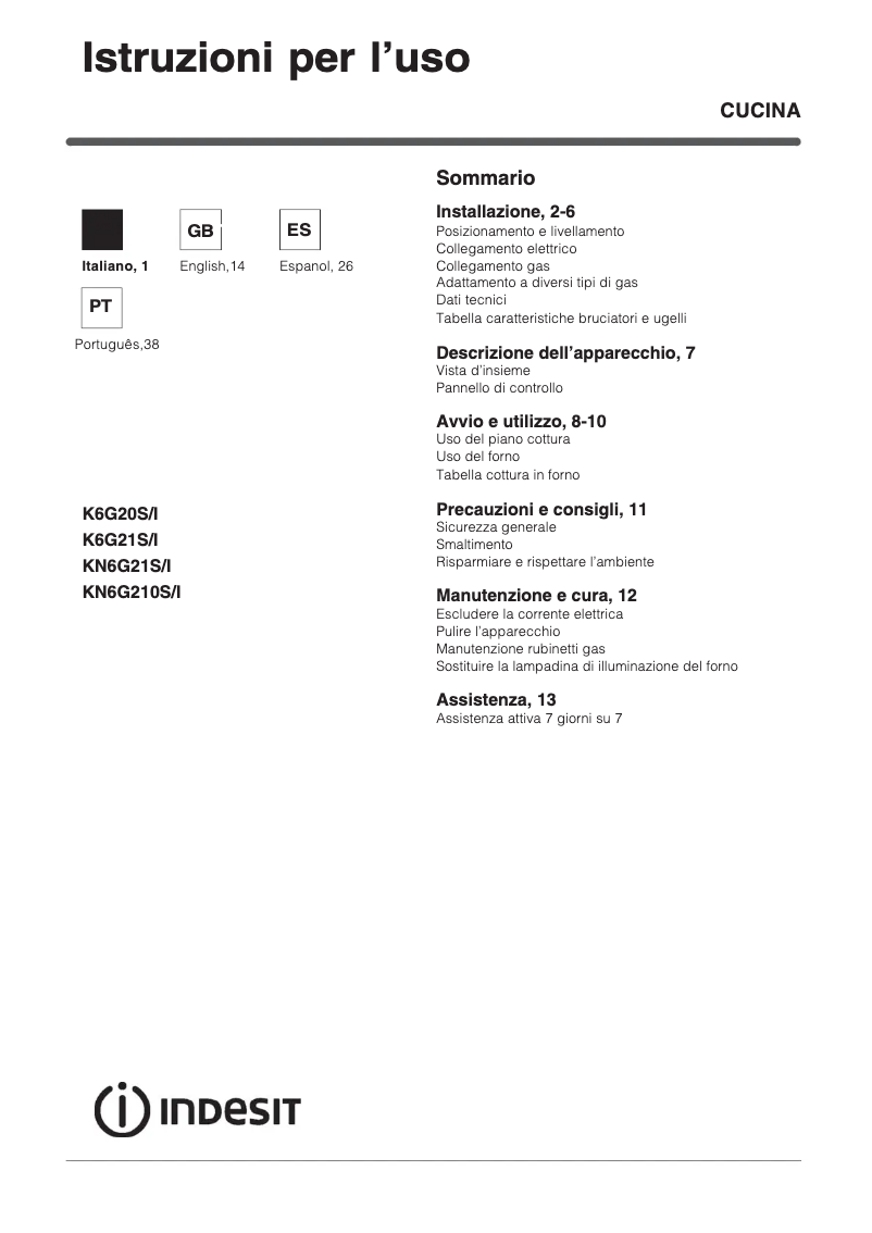 Image de la première page du manuel de l'appareil KN6G210S(W)/I