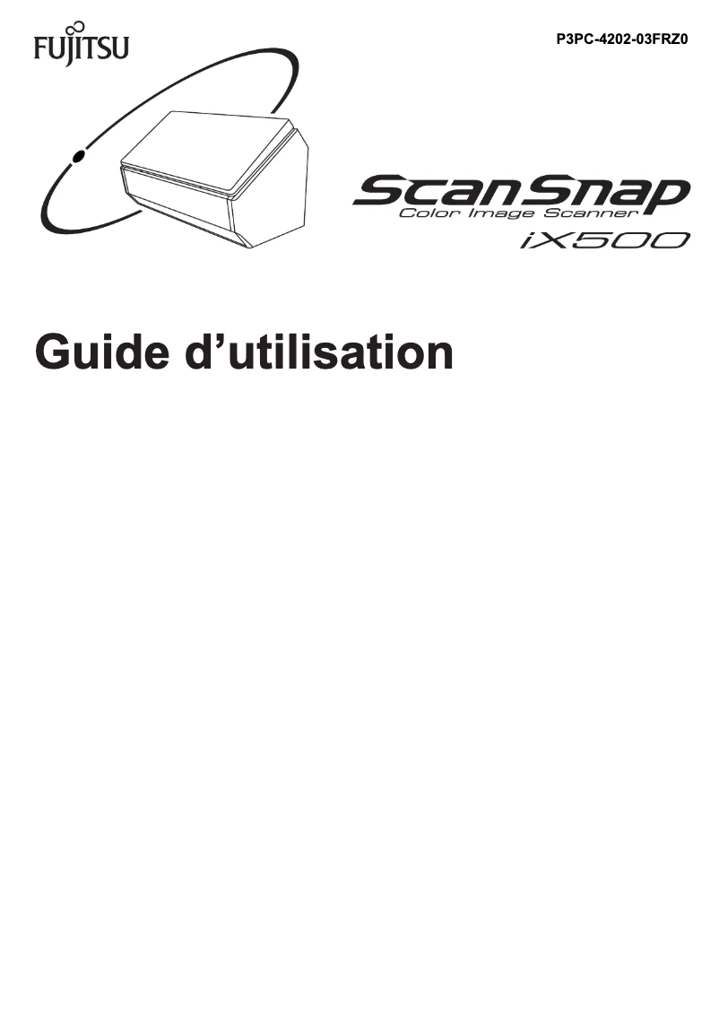 Image de la première page du manuel de l'appareil ScanSnap iX500 Deluxe