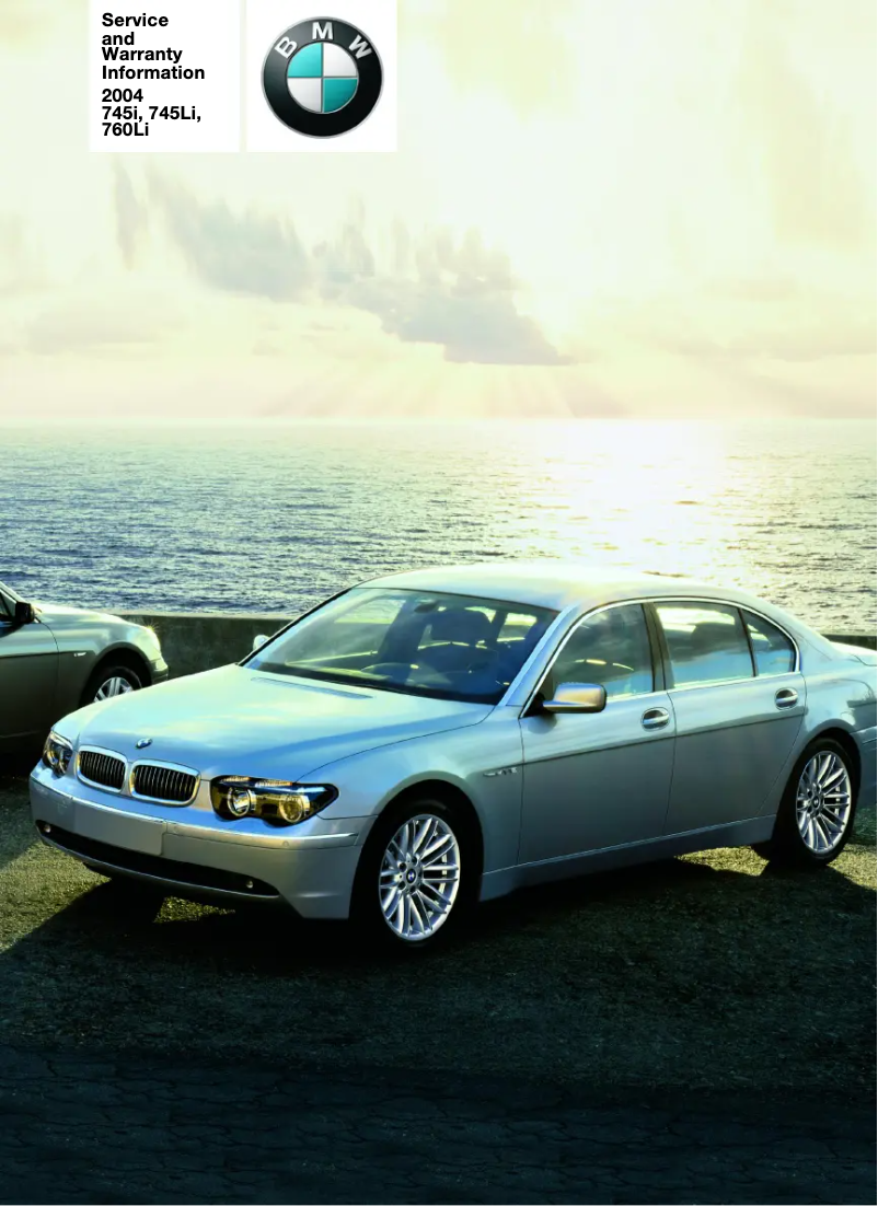 Image de la première page du manuel de l'appareil 760Li Sedan (2004)