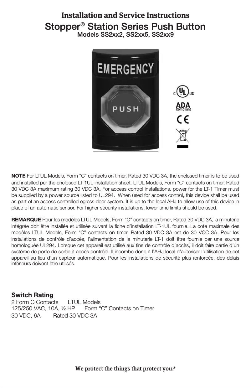 Image de la première page du manuel de l'appareil SS-2322-EV-ES