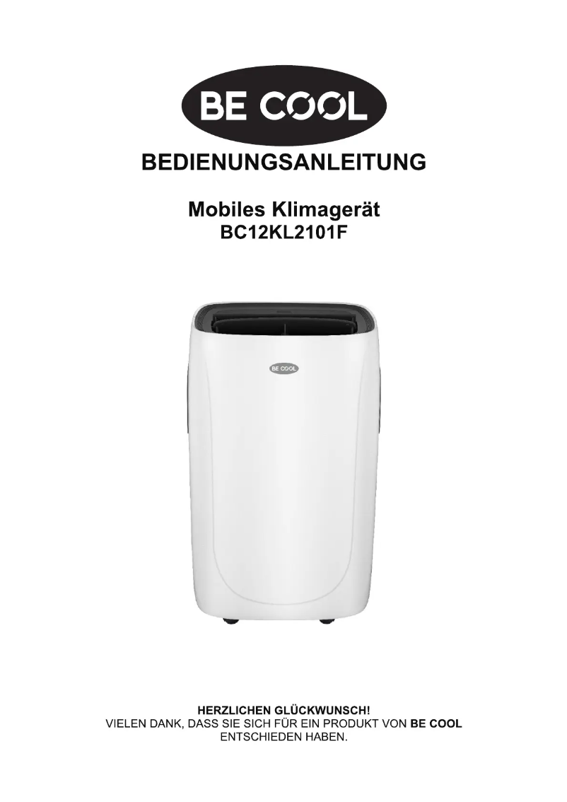 Image de la première page du manuel de l'appareil BC12KL2101FA+