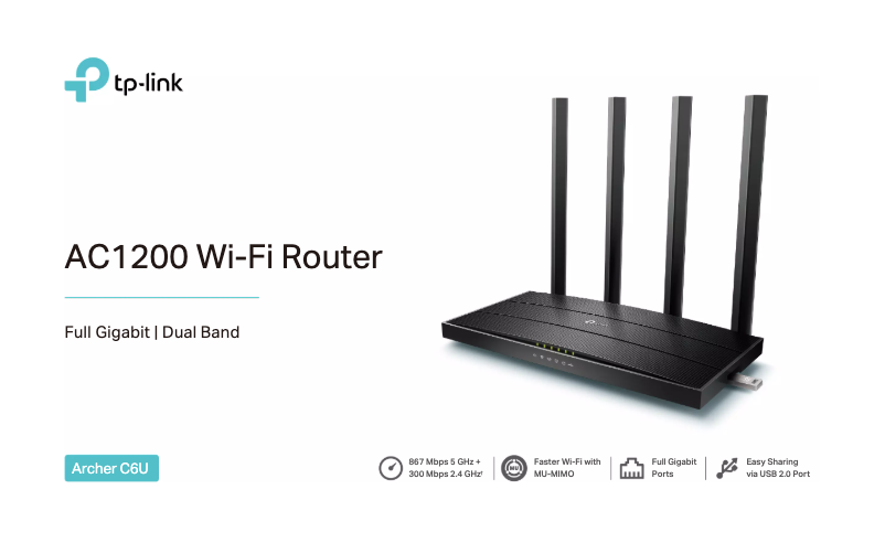 Página 1 del manual Ficha técnica TP-Link Archer C6U